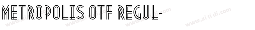metropolis otf regul字体转换